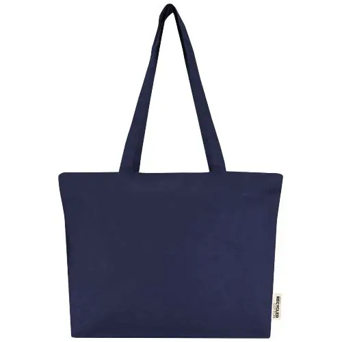 Shopper in cotone 320 gr con zip e manici lunghi 47x11x30cm