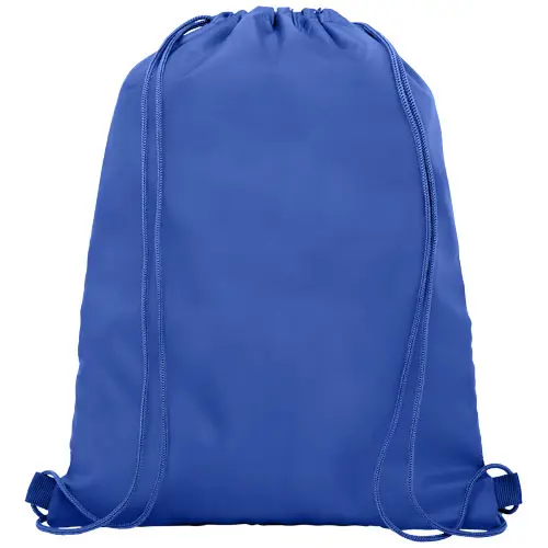 Sacca in poliestere con cordoncino e tasca con passaggio per auricolari da 210D 33x44cm 