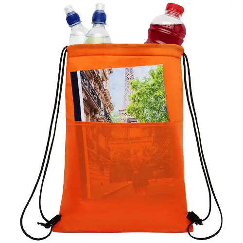 Zainetto termico in poliestere con chiusura a coulisse da 5L per 12 lattine fino a 5kg 32x43cm