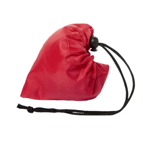 Shopper pieghevole in RPET con manici lunghi e chiusura a coulisse in diverse colorazioni 38x40cm