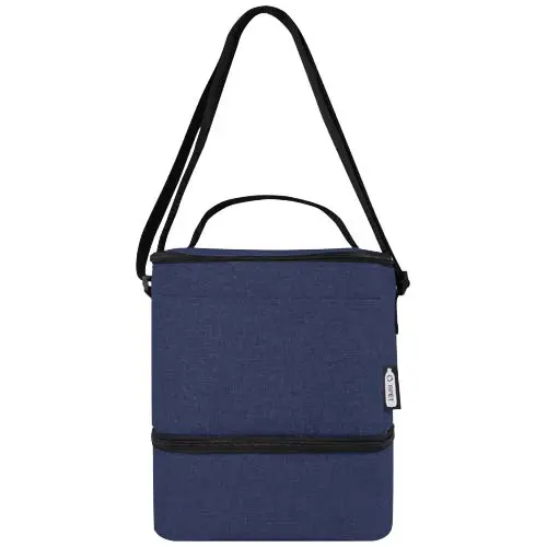 Borsa termica portapranzo a doppio scomparto in RPET da 7L per 9 lattine 21.5x17.5x25.5cm