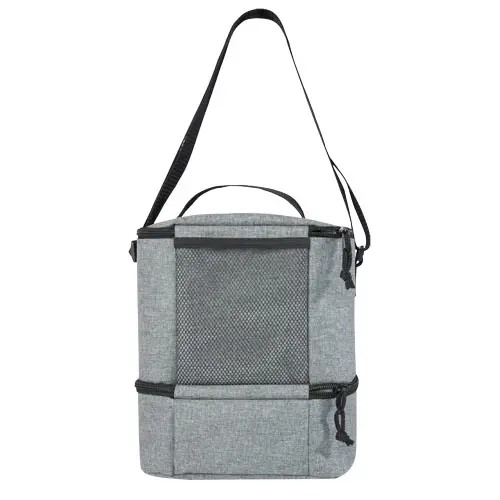 Borsa termica portapranzo a doppio scomparto in RPET da 7L per 9 lattine 21.5x17.5x25.5cm