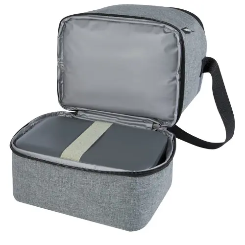 Borsa termica portapranzo a doppio scomparto in RPET da 7L per 9 lattine 21.5x17.5x25.5cm