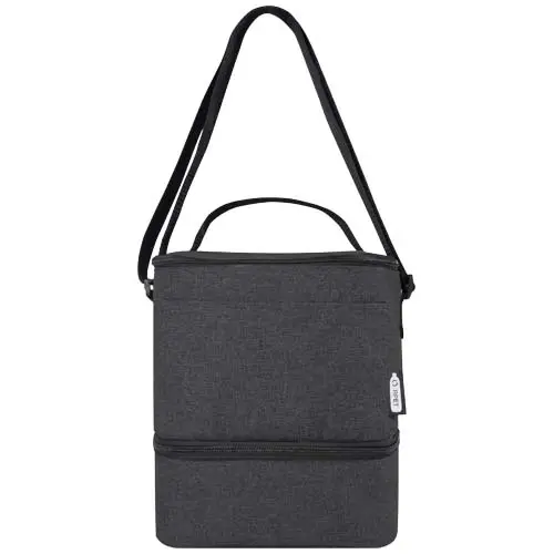 Borsa termica portapranzo a doppio scomparto in RPET da 7L per 9 lattine 21.5x17.5x25.5cm