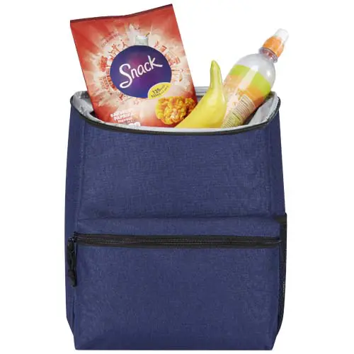 Zaino termico in RPET con spallacci imbottiti regolabili tasca laterale in rete e tasca anteriore con cerniera da 12L 25.5x16.5x32.5cm