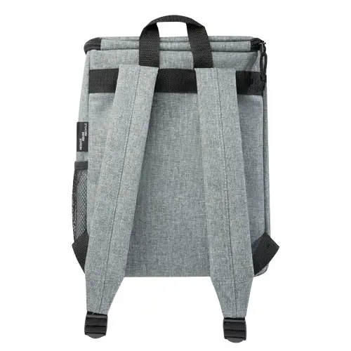 Zaino termico in RPET con spallacci imbottiti regolabili tasca laterale in rete e tasca anteriore con cerniera da 12L 25.5x16.5x32.5cm