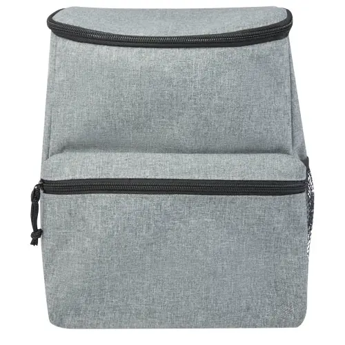 Zaino termico in RPET con spallacci imbottiti regolabili tasca laterale in rete e tasca anteriore con cerniera da 12L 25.5x16.5x32.5cm