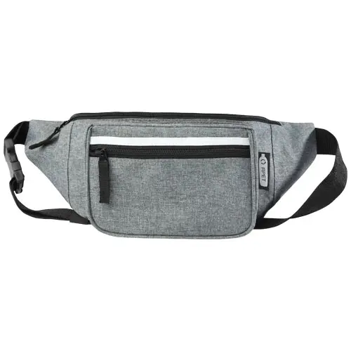 Marsupio in RPET con scomparto principale e tasca anteriore con zip 380x76x150mm