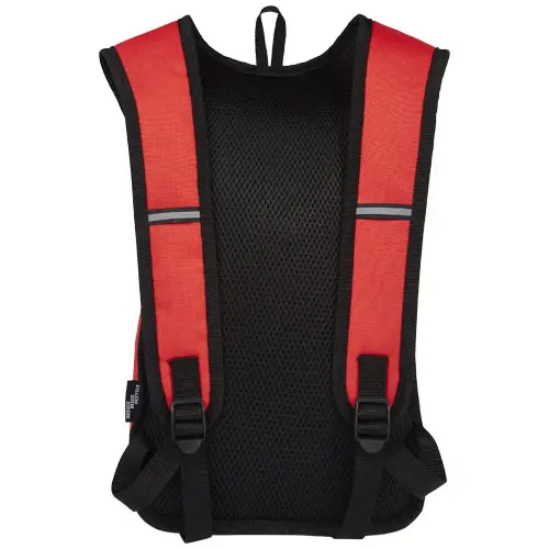 Zaino outdoor in RPET certificato GRS e tessuto idrorepellente con retro in rete da 6.5l 22x9x36cm