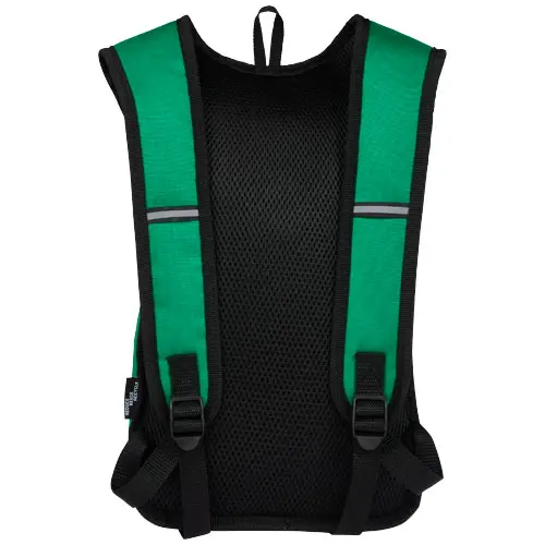 Zaino outdoor in RPET certificato GRS e tessuto idrorepellente con retro in rete da 6.5l 22x9x36cm