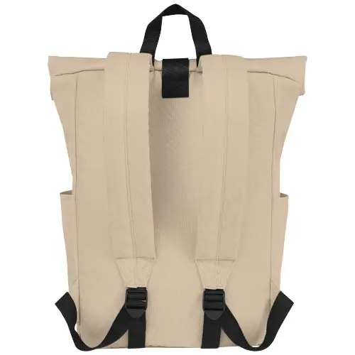 Zaino porta pc roll-top da 15.6" in poliestere riciclato certificato con schienale e spallacci imbottiti