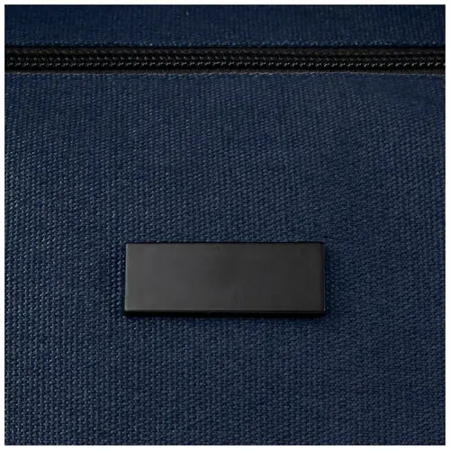 Borsone sportivo in tela riciclata con maniglie rinforzate e aggancio trolley 60x22x29cm