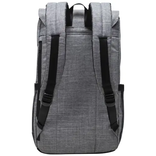 Zaino porta pc da 16" a marchio Herschel Retreat in tessuto riciclato con ampie tasche oggetti e chiusura a coulisse