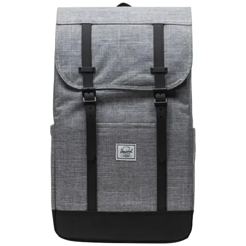 Zaino porta pc da 16" a marchio Herschel Retreat in tessuto riciclato con ampie tasche oggetti e chiusura a coulisse