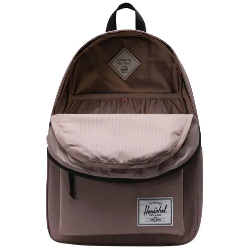 Zaino porta pc da 16" a marchio Herschel Classic in tessuto sostenibile con ampia tasca frontale e separata per le borracce