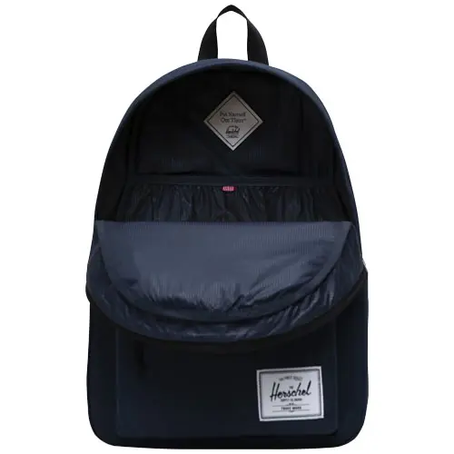 Zaino porta pc da 16" a marchio Herschel Classic in tessuto sostenibile con ampia tasca frontale e separata per le borracce