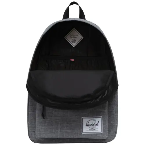 Zaino porta pc da 16" a marchio Herschel Classic in tessuto sostenibile con ampia tasca frontale e separata per le borracce