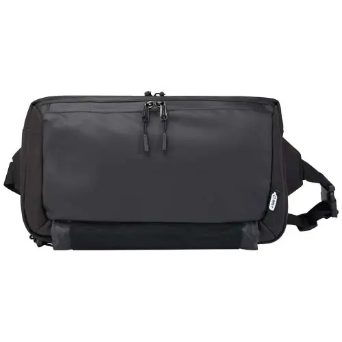Borsa modulare monospalla in materiale riciclato certificato GRS completa di custodia impermeabile staccabile