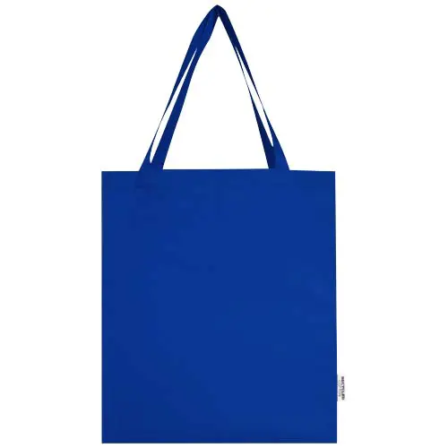 Shopper a soffietto in cotone riciclato certificato GRS da 140 gr 38x8,5x14cm