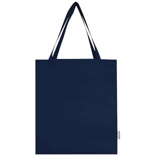 Shopper a soffietto in cotone riciclato certificato GRS da 140 gr 38x8,5x14cm