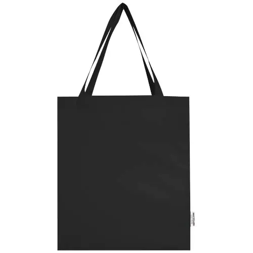 Shopper a soffietto in cotone riciclato certificato GRS da 140 gr 38x8,5x14cm
