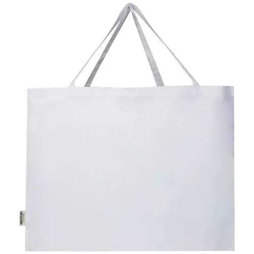 Shopper grande in cotone riciclato certificato GRS da 220gr 57x16.5x42cm