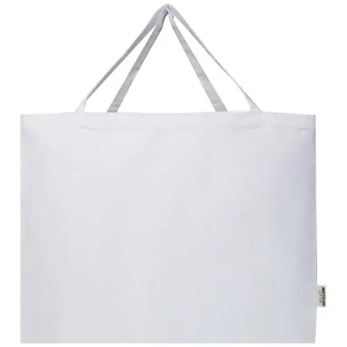 Shopper grande in cotone riciclato certificato GRS da 220gr 57x16.5x42cm