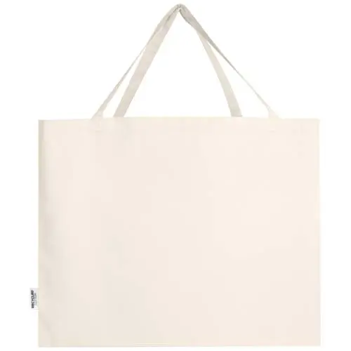 Shopper grande in cotone riciclato certificato GRS da 220gr 57x16.5x42cm