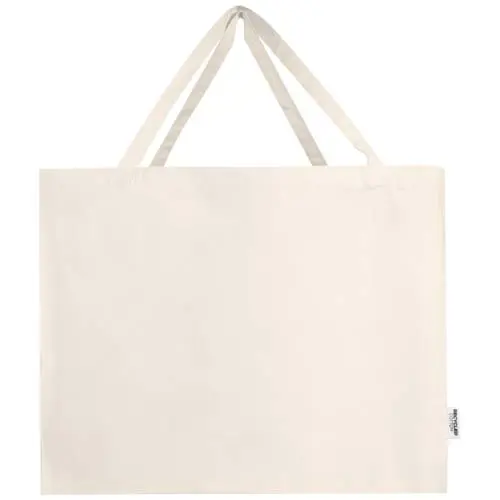 Shopper grande in cotone riciclato certificato GRS da 220gr 57x16.5x42cm