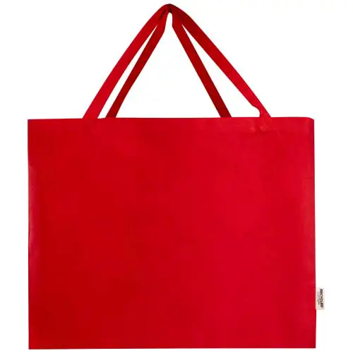 Shopper grande in cotone riciclato certificato GRS da 220gr 57x16.5x42cm