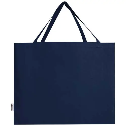 Shopper grande in cotone riciclato certificato GRS da 220gr 57x16.5x42cm