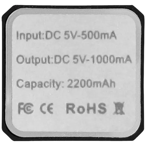 Power bank portatile in alluminio disponibile in varie colorazioni da 2200mAh