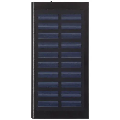 Power bank solare in alluminio con torcia a LED da 8000mAh fornito in scatola regalo