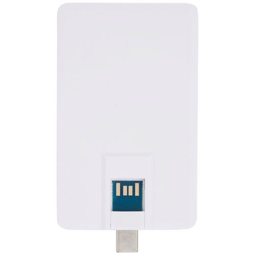 Chiavetta USB 3.0 slim a forma di carta di credito porta Tipo-C e USB-A da 64GB