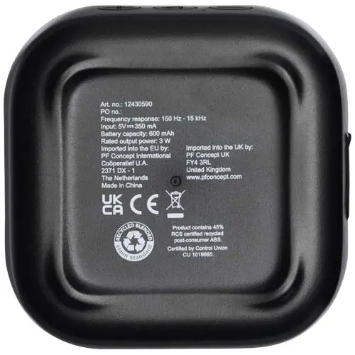 Mini speaker in plastica riciclata RCS da 3W con microfono incorporato