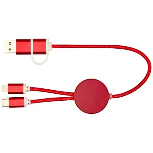 Cavo 5-in-1 in alluminio e plastica riciclata da 30 cm ricarica rapida da 27W 