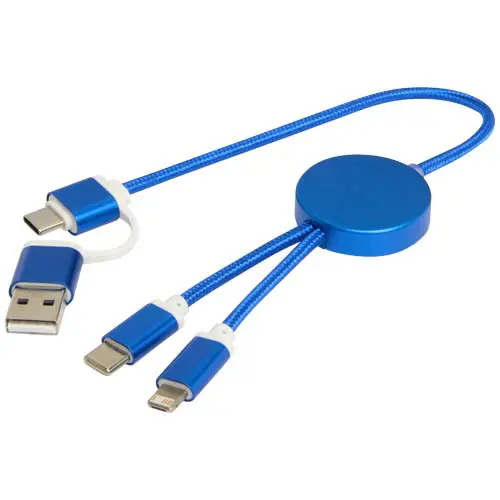 Cavo 5-in-1 in alluminio e plastica riciclata da 30 cm ricarica rapida da 27W 