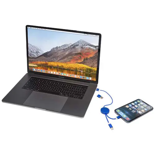 Cavo 5-in-1 in alluminio e plastica riciclata da 30 cm ricarica rapida da 27W 