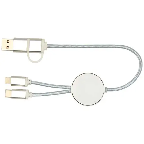 Cavo 5-in-1 in alluminio e plastica riciclata da 30 cm ricarica rapida da 27W 