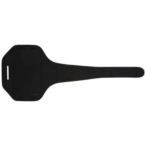 Bracciale porta smartphone regolabile con cover trasparente e striscia riflettente 