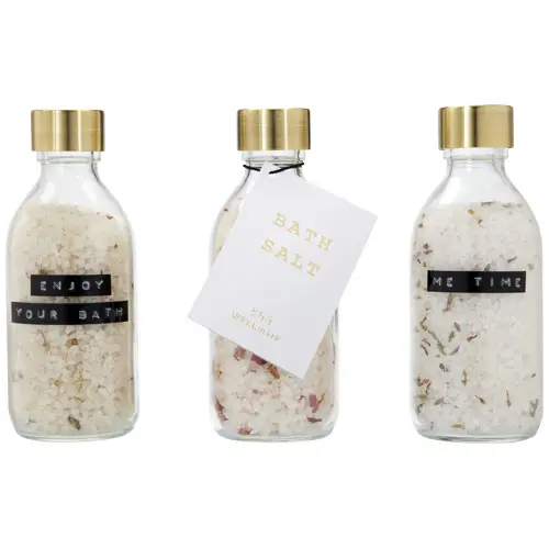Set regalo a marchio Wellmark di sali da bagno composto da 3 pezzi da 200ml