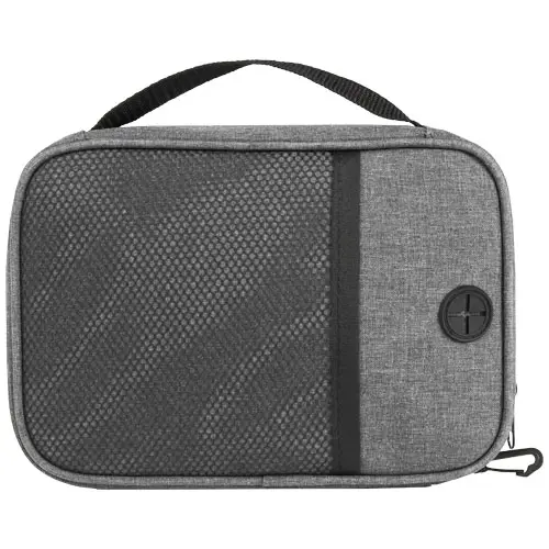 Custodia per cavi power bank e accessori elettronici in RPET certificato GRS 21x14.5x4cm