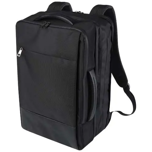 Zaino da viaggio in RPET espandibile e porta pc da 17"e custodia per tablet e spazio per indumenti in materiale riciclato certificato GRS da 35L 31x15x45cm