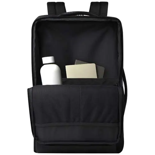 Zaino da viaggio in RPET espandibile e porta pc da 17"e custodia per tablet e spazio per indumenti in materiale riciclato certificato GRS da 35L 31x15x45cm