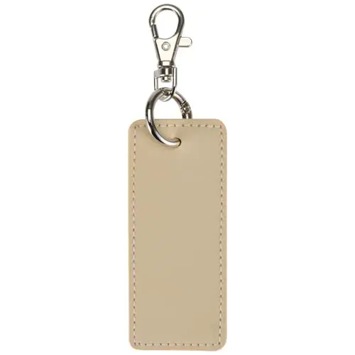 Portachiavi a forma rettangolare in materiale PU riciclato certificato GRS