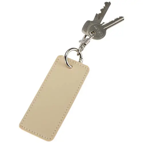 Portachiavi a forma rettangolare in materiale PU riciclato certificato GRS