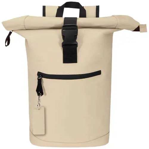 Portachiavi a forma rettangolare in materiale PU riciclato certificato GRS