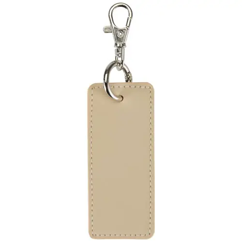Portachiavi a forma rettangolare in materiale PU riciclato certificato GRS
