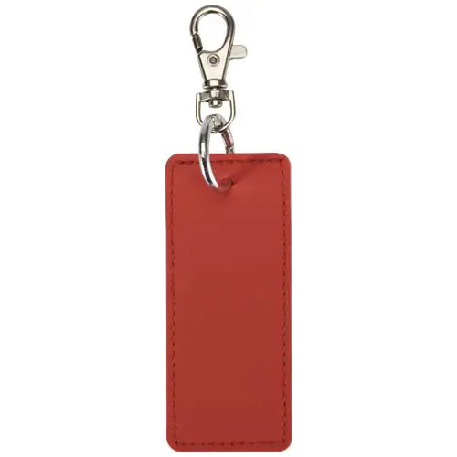 Portachiavi a forma rettangolare in materiale PU riciclato certificato GRS