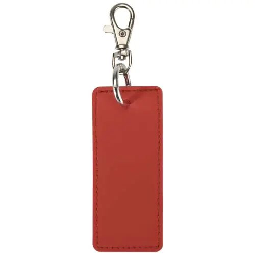 Portachiavi a forma rettangolare in materiale PU riciclato certificato GRS
